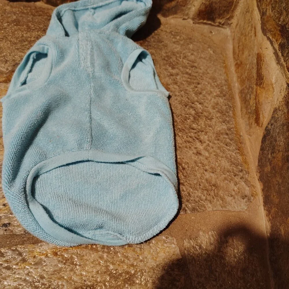 Martha Stewart Pets Hooded Dogs Shirt Size Medium Hoodie Blue
